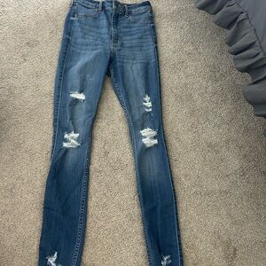 Hollister Blue Distressed Women Jeans